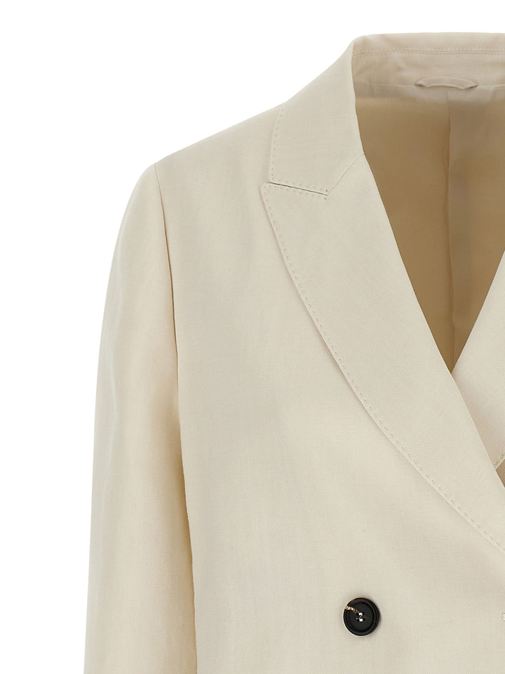 Brunello Cucinelli Double-Breasted Blazer BlazerS - Bianco | 700dc2a8e9250fa080abbe90d7f733d8cb18e65d
