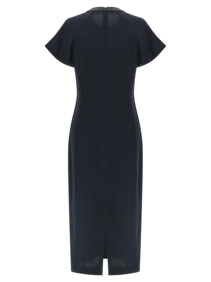 Brunello Cucinelli Precious Collar Abiti - Blu | e2e875cf6226ff031520c71295ae8d50765c680d