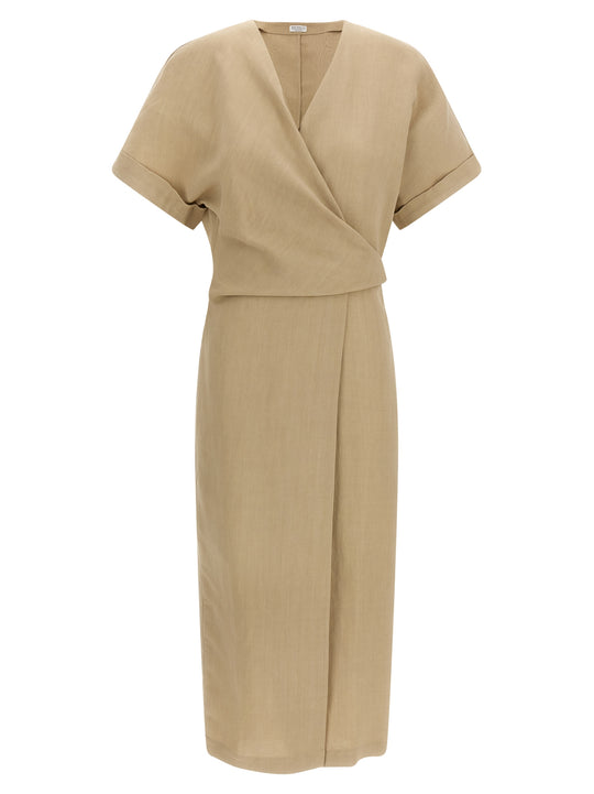 Wrap Dress Abiti Beige