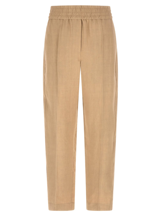 Baggy Pull-Up Pantaloni Beige