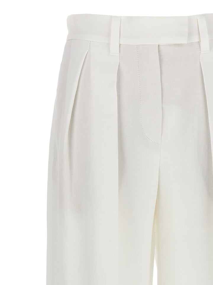 Brunello Cucinelli Palazzo Pantaloni - Bianco | 2b95905e94389923a7e03ee808ab2a85bd13f524