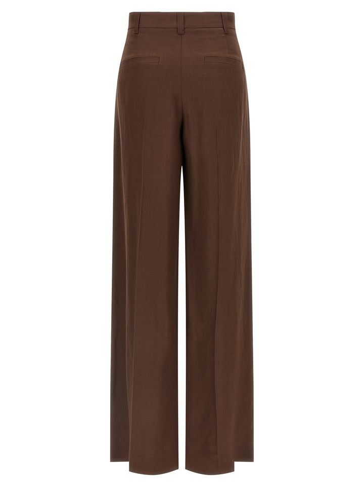 Brunello Cucinelli Linen Trousers Pantaloni - Marrone | e8289e689d3e64fc9f7a55686c8148eceef74457