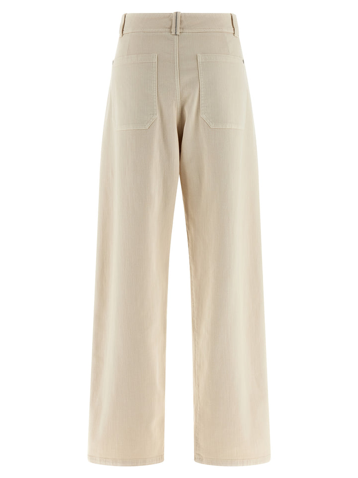 Brunello Cucinelli Pleat Pantaloni - Beige | 8d4c8a47f4ac4f4d2b4430f331f06529f2a739a2