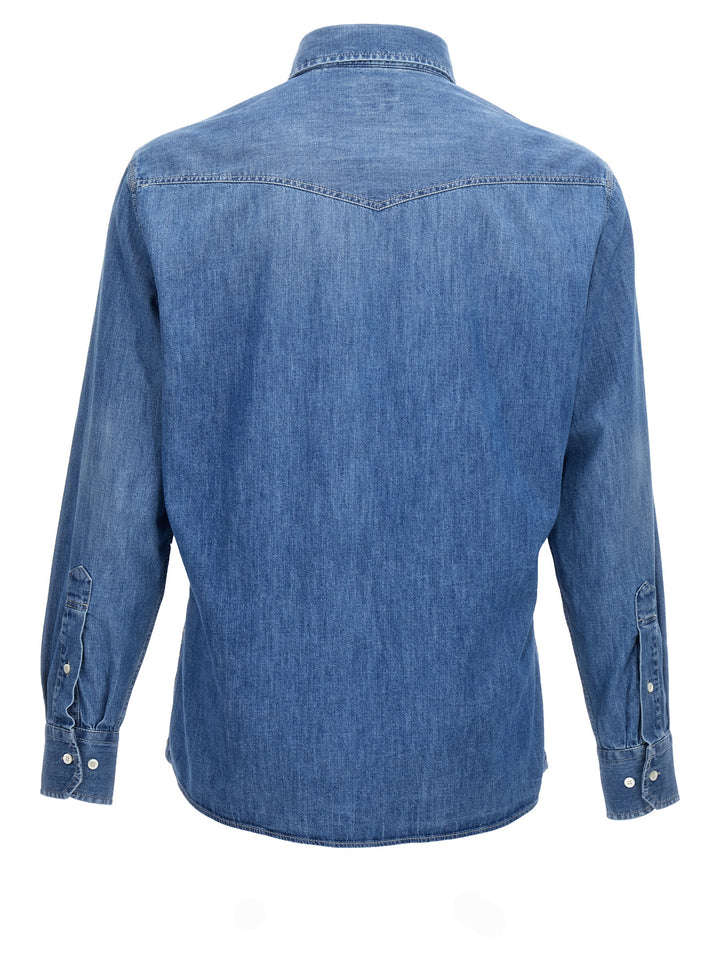 Brunello Cucinelli Denim Shirt Camicie - Blu | 29728ade62cfb20205cce9558ddaee4a755c7723
