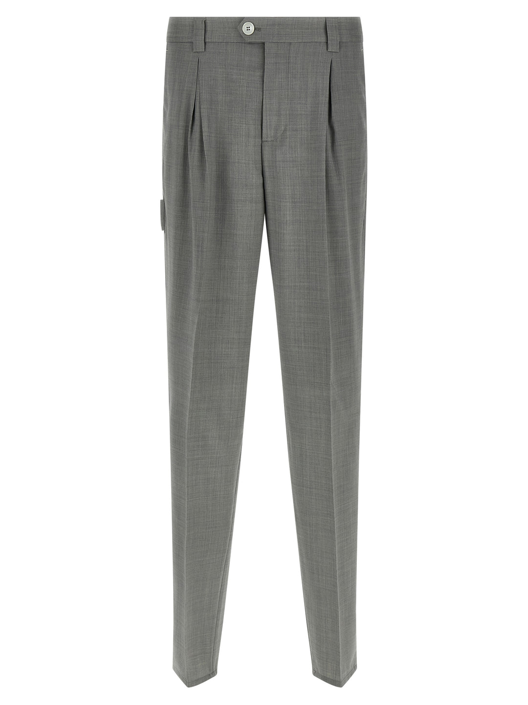 Brunello Cucinelli Mélange Wool Pantaloni - Grigio | 1ddd4bbe08132953a05717c0f8b17bc7f919f2cf