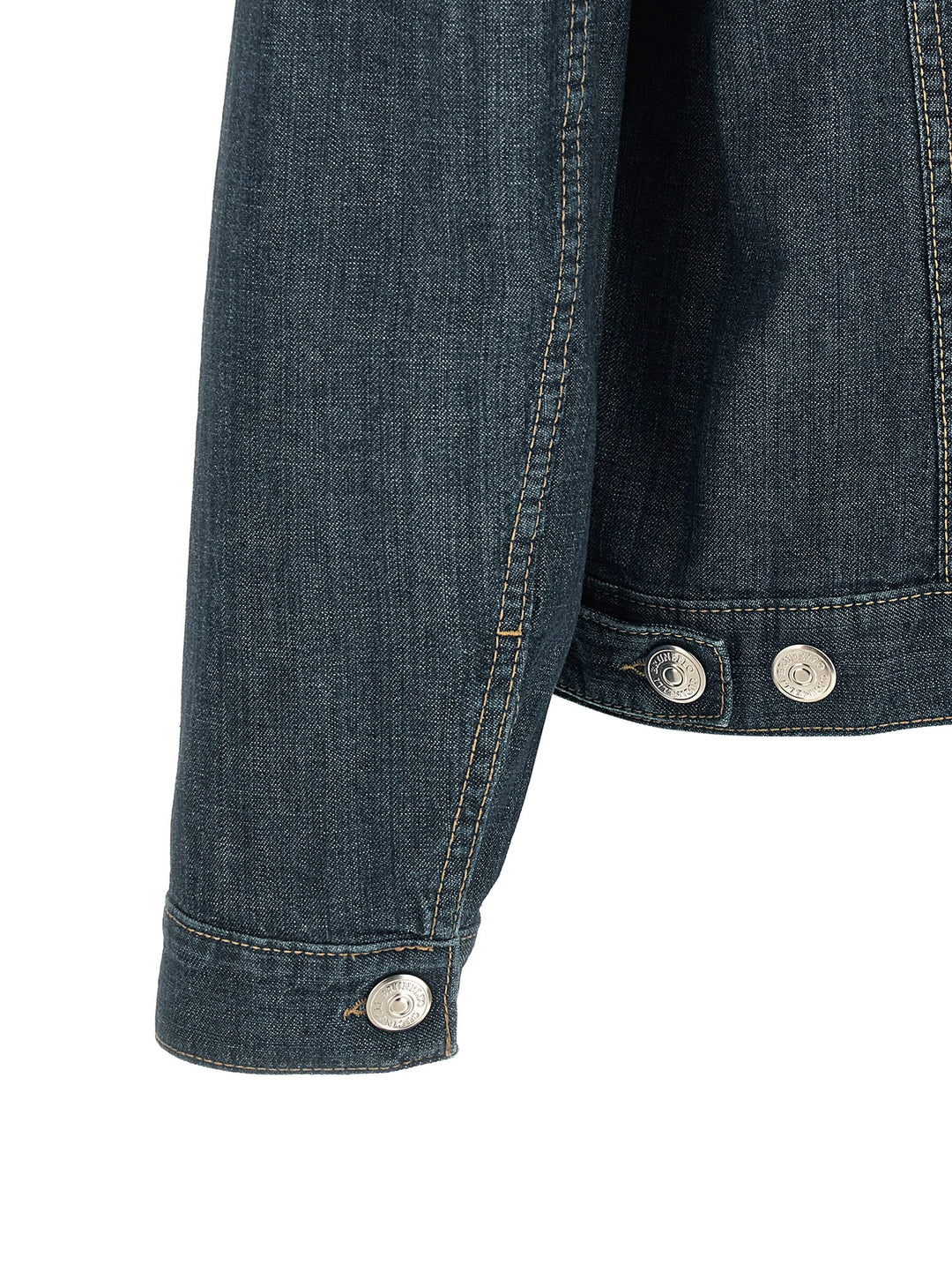 Brunello Cucinelli Leather Collar Denim Jacket Puffer Jackets - Blu | 9a3e3ba1f820115792d7533a0a2758c43db2147e