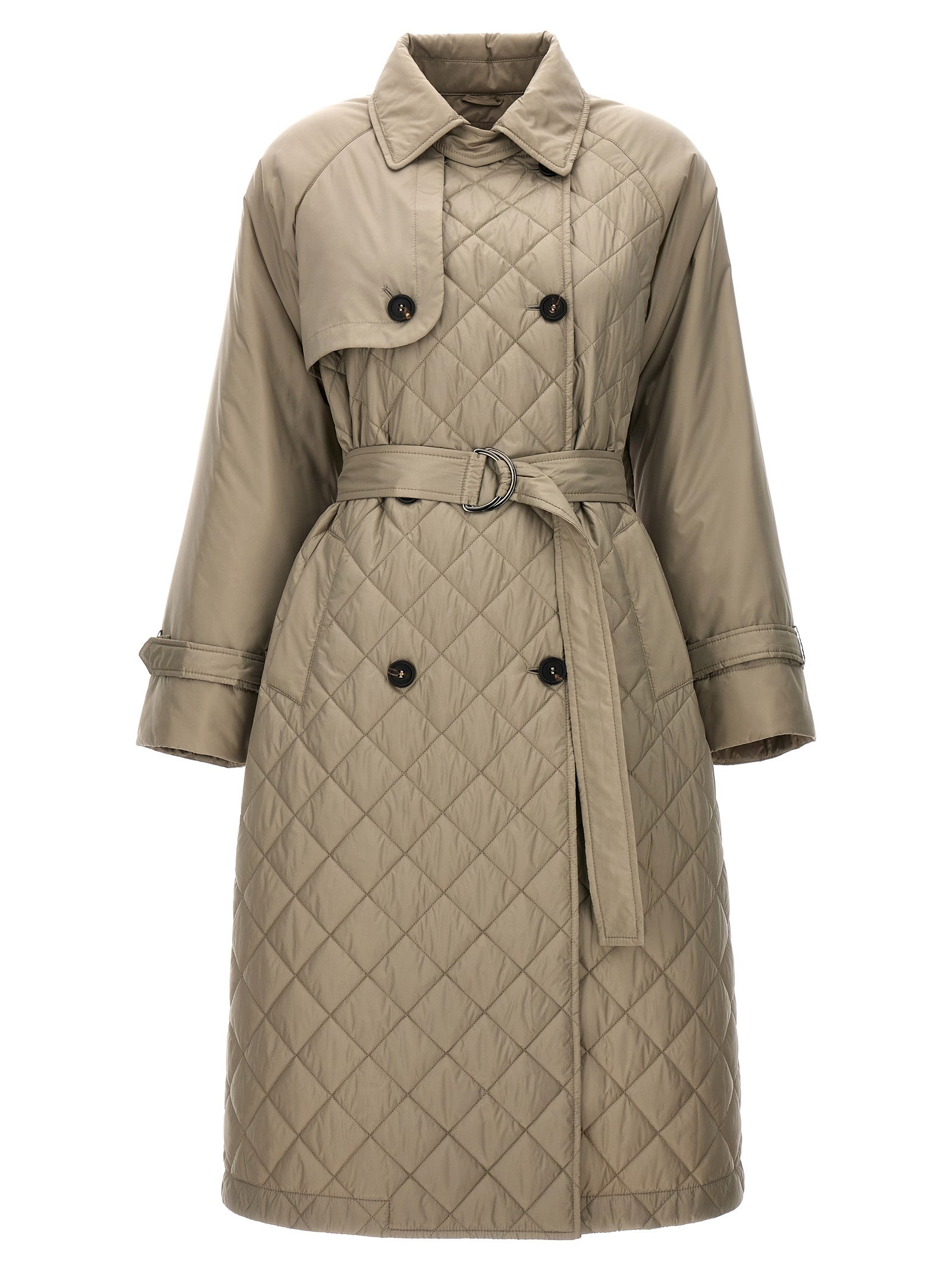 Quilted Trench Coat Trench E Impermeabili Beige