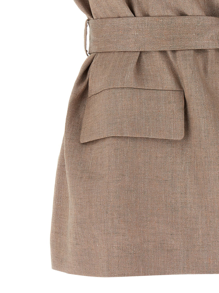 Brunello Cucinelli Belted Vest Gilet - Rosa | 6a3da04caca66c71813f7939c65f2ed0f7627e20