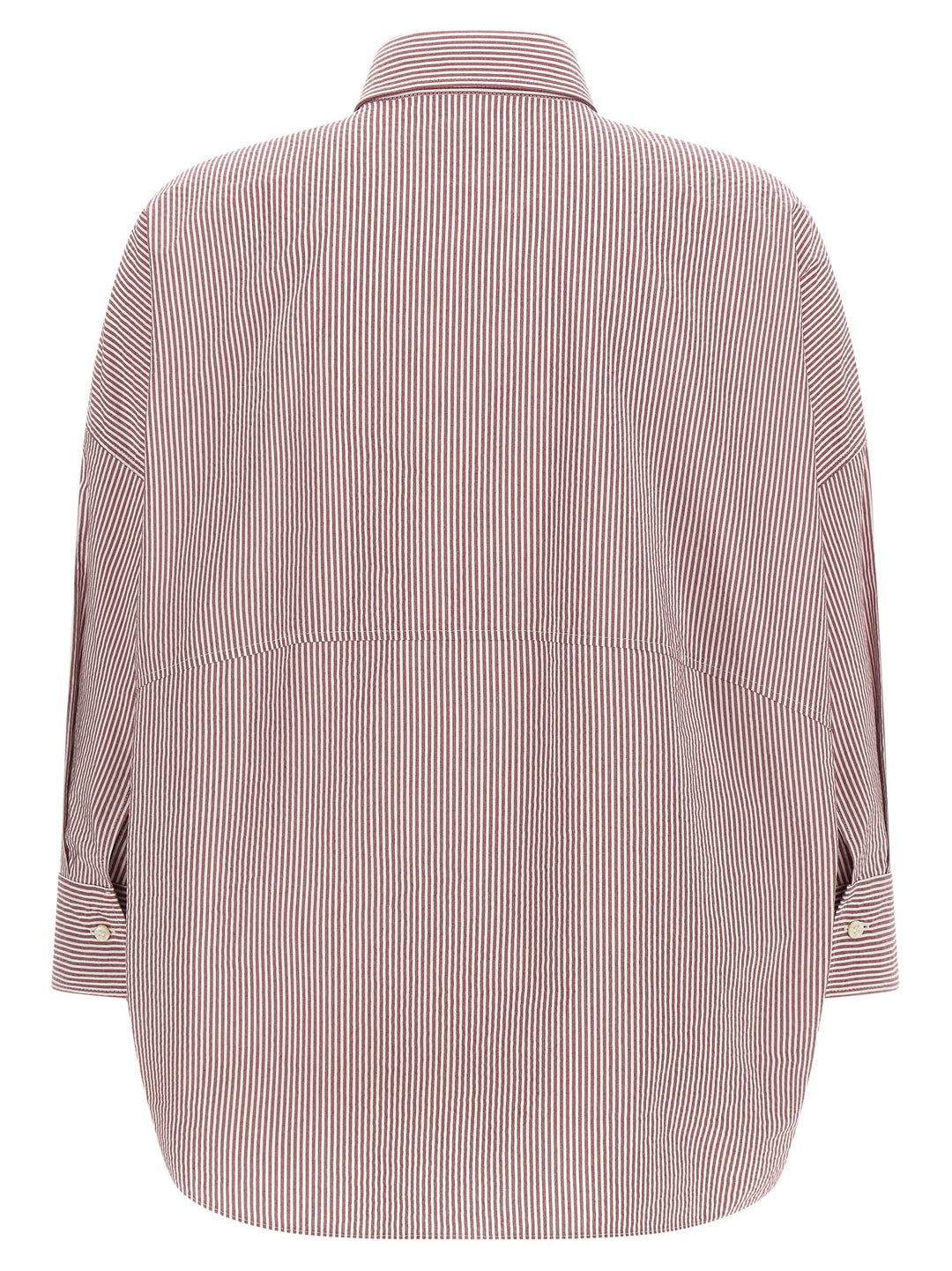 Brunello Cucinelli Striped Shirt Camicie - Bordeaux | 74b783a8a5785b431b688f2831b2d451aa718c0a