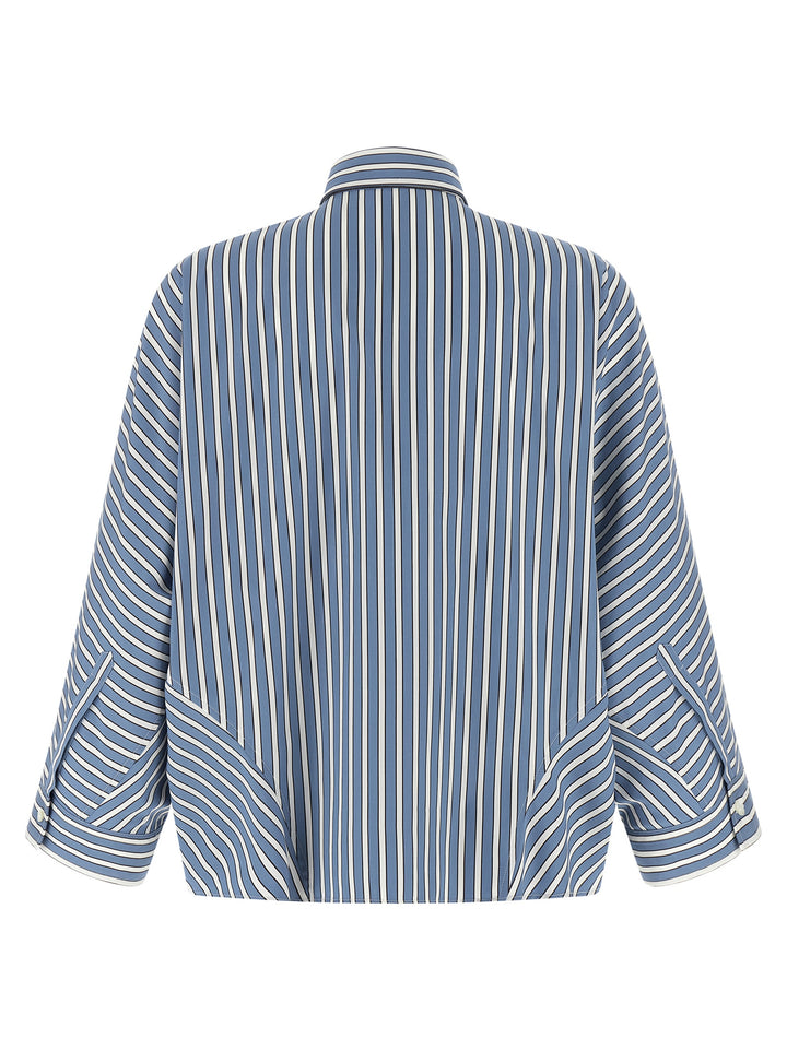 Brunello Cucinelli Monile Striped Shirt Camicie - Celeste | b35d791353a25681a70094217d43ff0e9e19bfe5