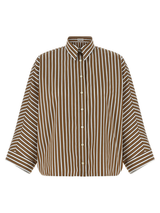 Monile Striped Shirt Camicie Marrone