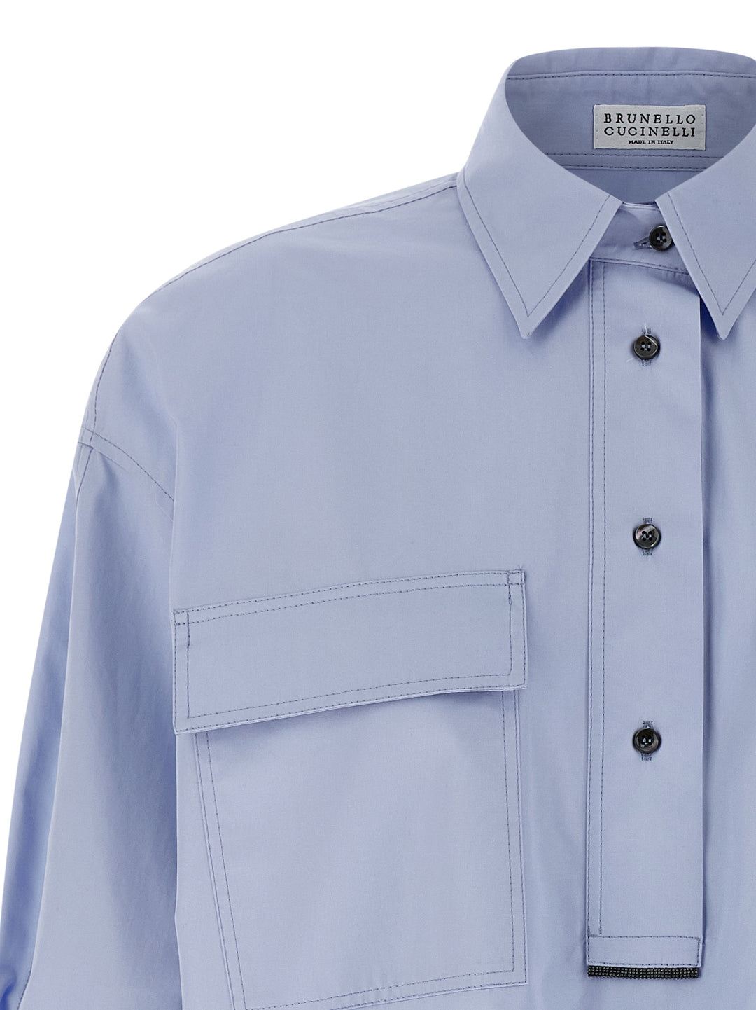 Brunello Cucinelli Pocket Shirt Camicie - Celeste | e4b29a60ccc371282829fb85e6c76974e8d76cf8