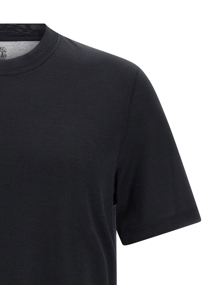 Brunello Cucinelli Silk T shirt - Nero | 7c477f93460d9d9fc166363833941b91e313923e