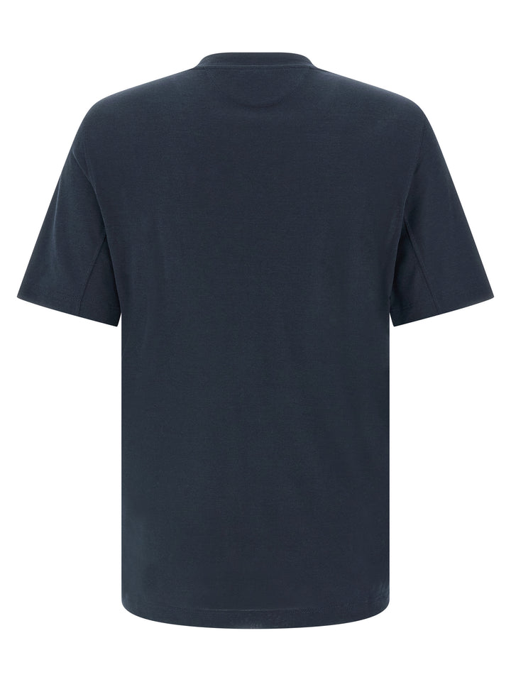 Brunello Cucinelli Silk T shirt - Blu | 71cbf9f06fa3af4faf4619452031ac8fae30b5cb