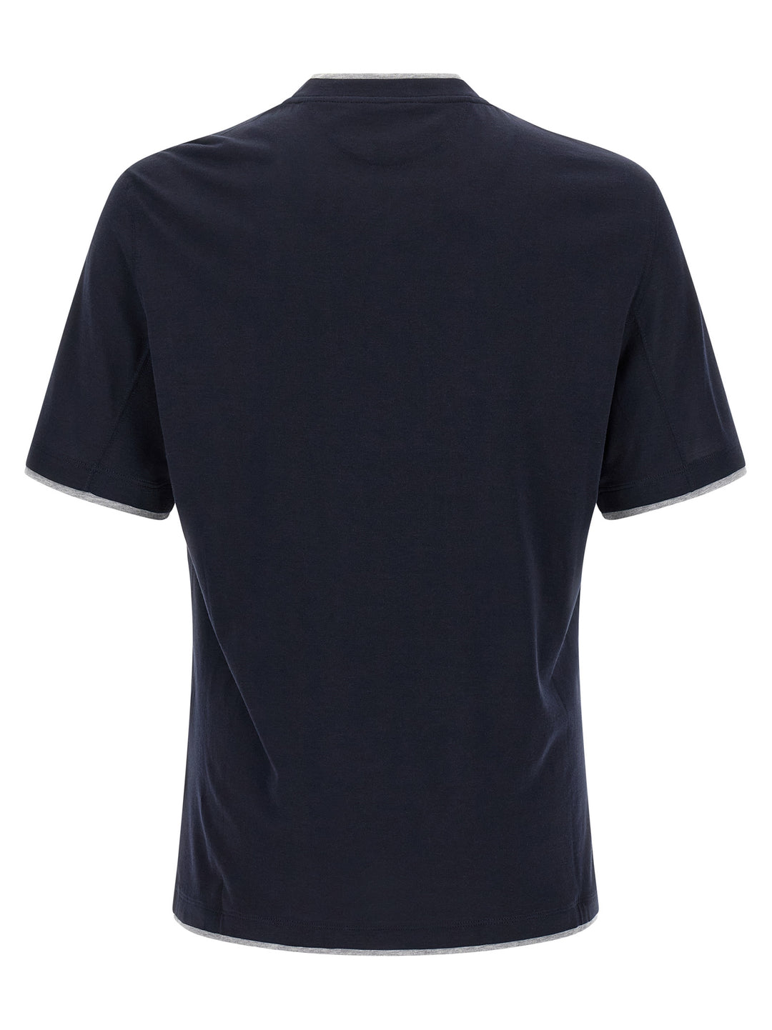 Brunello Cucinelli Double Layer T shirt - Blu | e07ca9b56789d8521152890f16772650164cf541