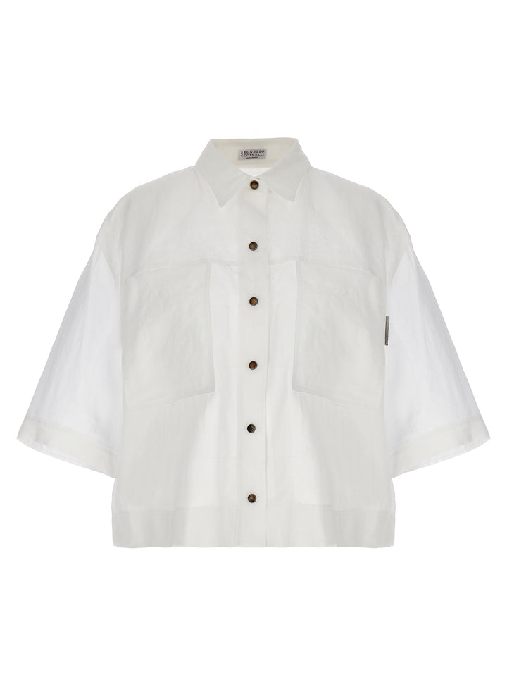 Semi-Transparent Shirt Camicie Bianco