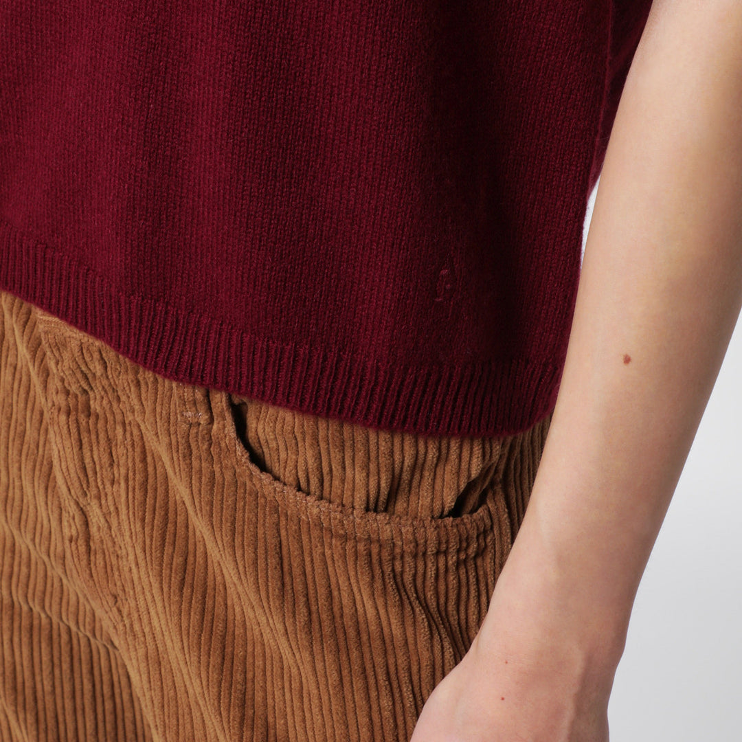 Alexandra Golovanoff Mini Andre Wine 21 Cashmere T-Shirt