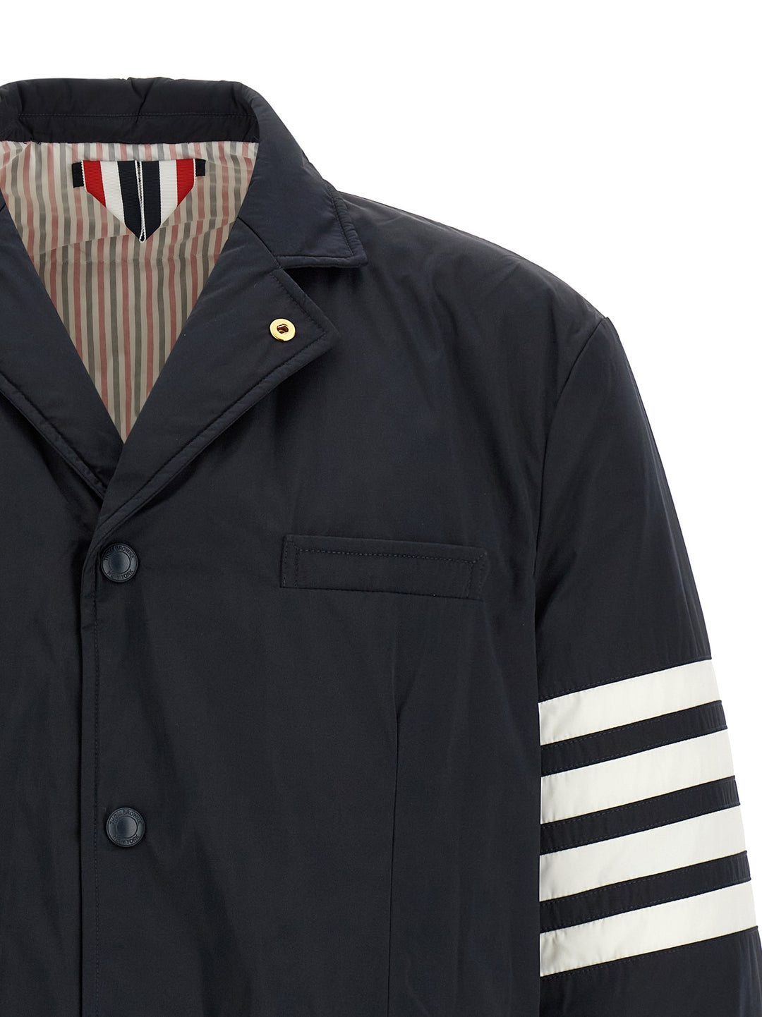 Thom Browne 4bar Puffer Jackets - Blu | da6c8ccc5141f5ab5ca051abb9ccc6bd07d47945