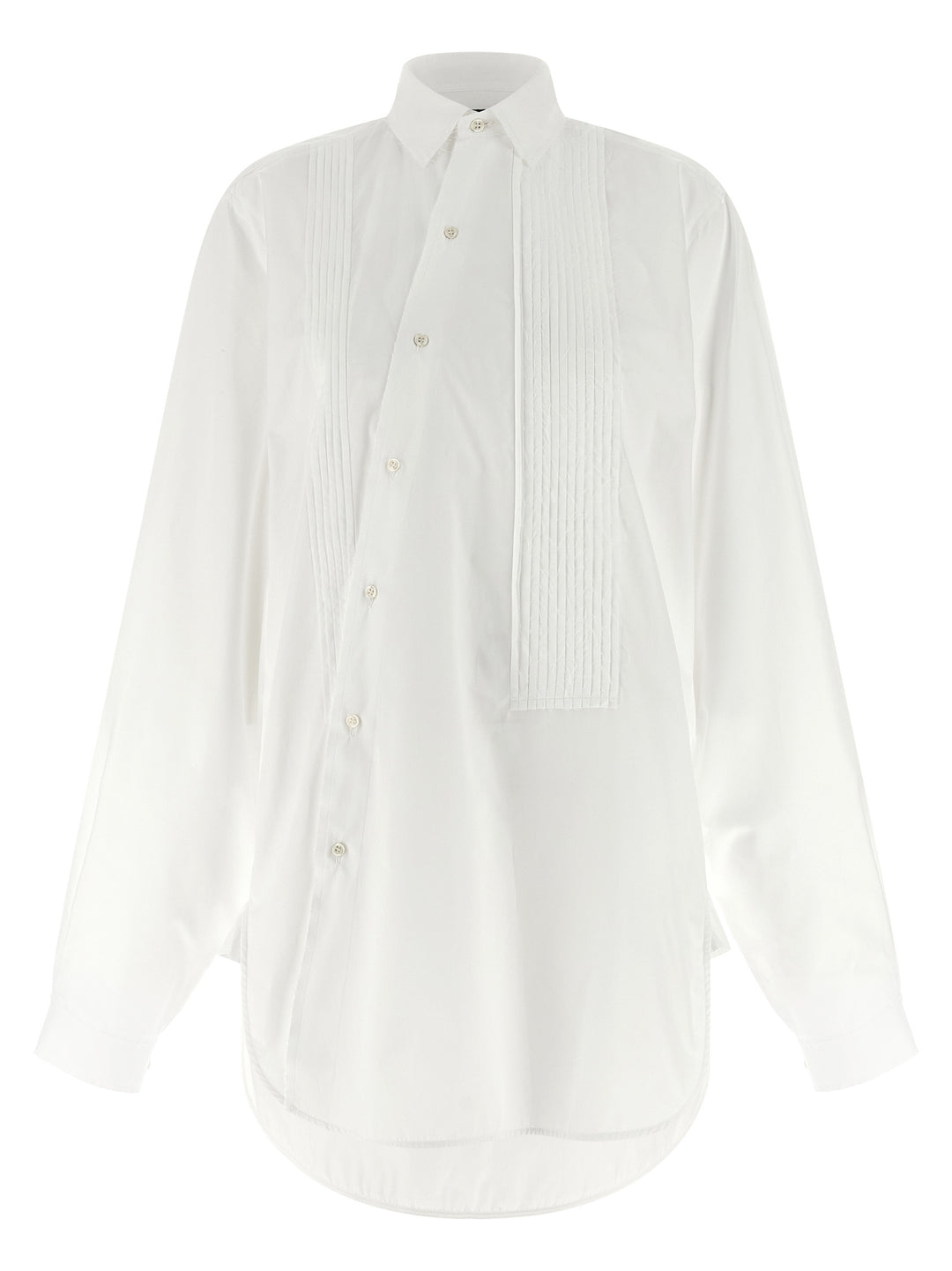 Maison Jejia Crazy Smoking Plissée Camicie - Bianco | 5538435510bad238b99c7103ec8030bdb0e57d7a