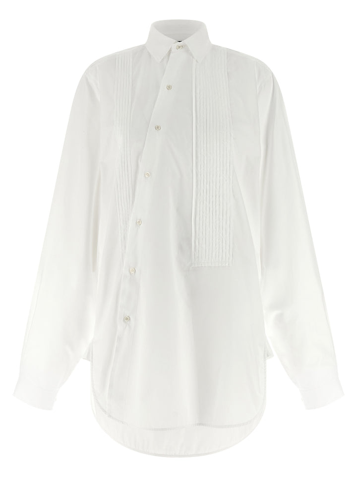 Maison Jejia Crazy Smoking Plissée Camicie - Bianco | 5538435510bad238b99c7103ec8030bdb0e57d7a