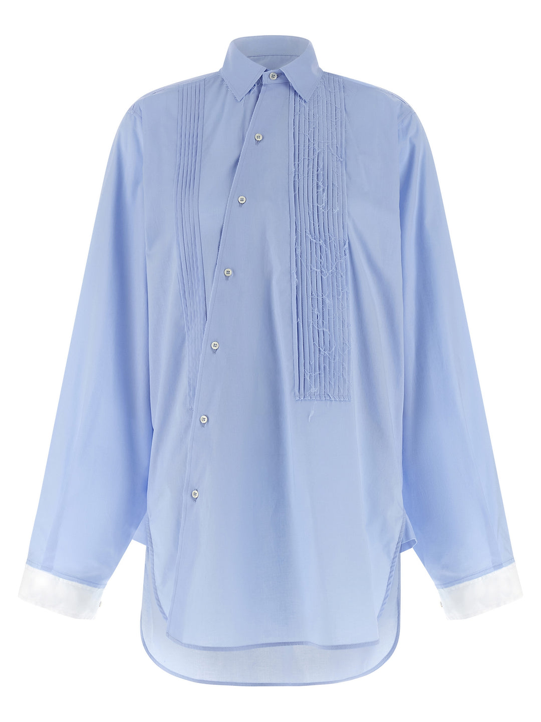 Maison Jejia Crazy Smoking Plissée Camicie - Celeste | f75f2f2c67c53fd6d3d21dec7611ea204cef3815