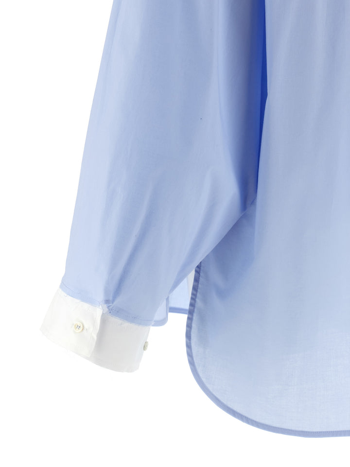 Maison Jejia Crazy Smoking Plissée Camicie - Celeste | 82af15e9d5040d81df4214e941b26559fc050a36
