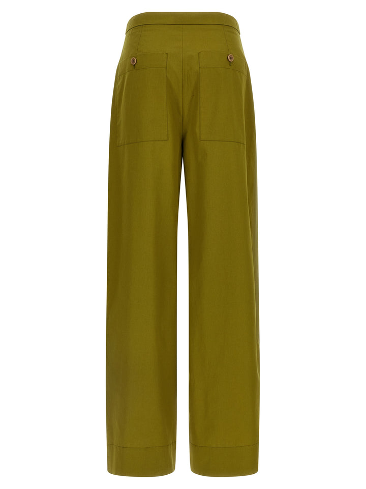 Maison Jejia Jean Pantaloni - Verde | 4e34cf0960354d7291199c13691b35922ada9505