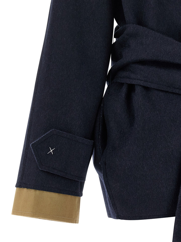 Maison Jejia Cashmere Wool Coat Trench e Impermeabili - Blu | 82ebf58467caf3492cbad5c2cd2c91e416c0abcb