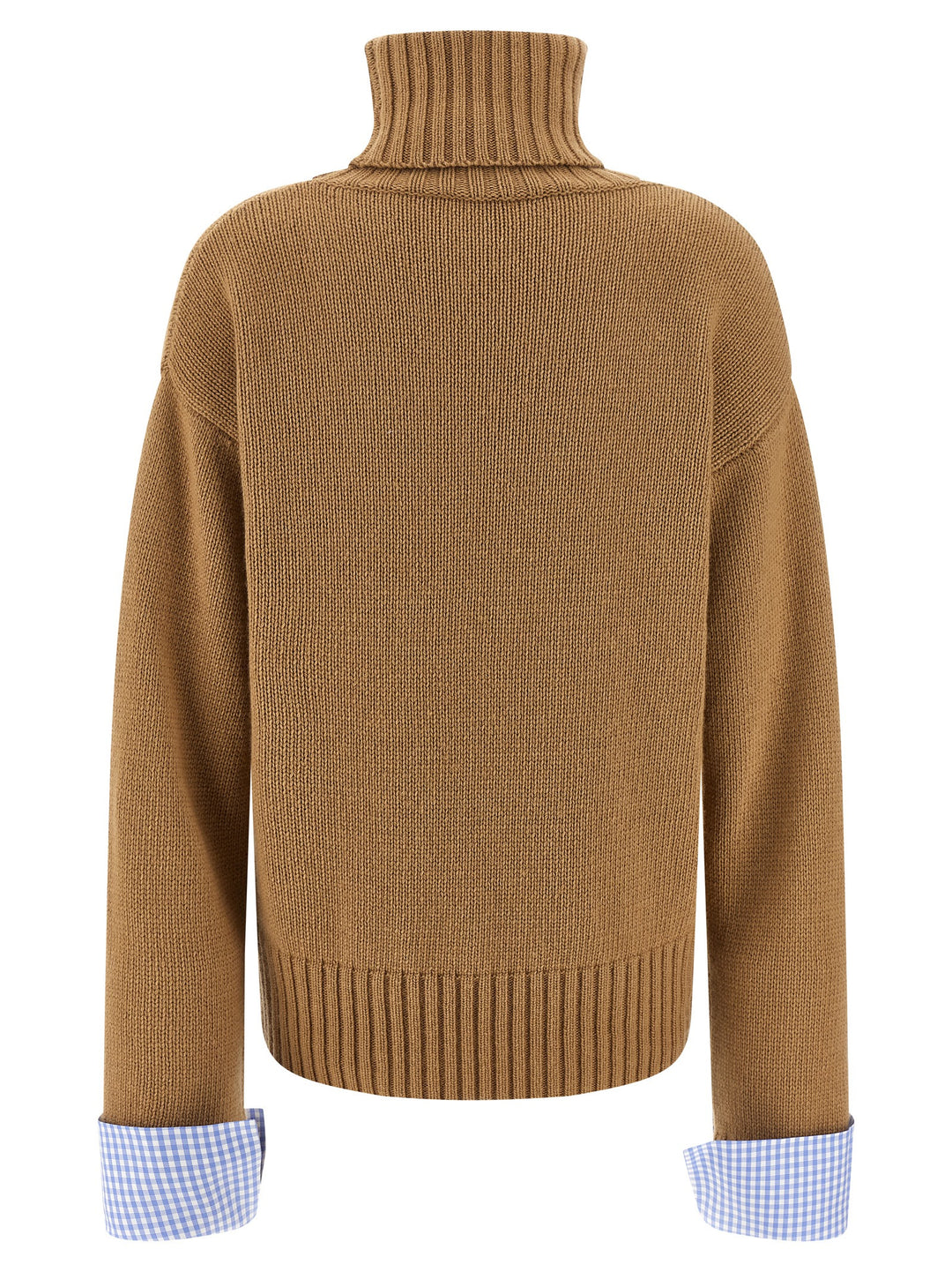 Maison Jejia Vichy Cuffs Sweater Maglioni - Beige | c77d71c351f6139de9085b3844ecd9ac3ac02882