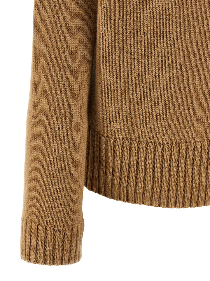 Maison Jejia Vichy Cuffs Sweater Maglioni - Beige | b976762c24a4c68f1274a162fe58ae5b301dfe2c
