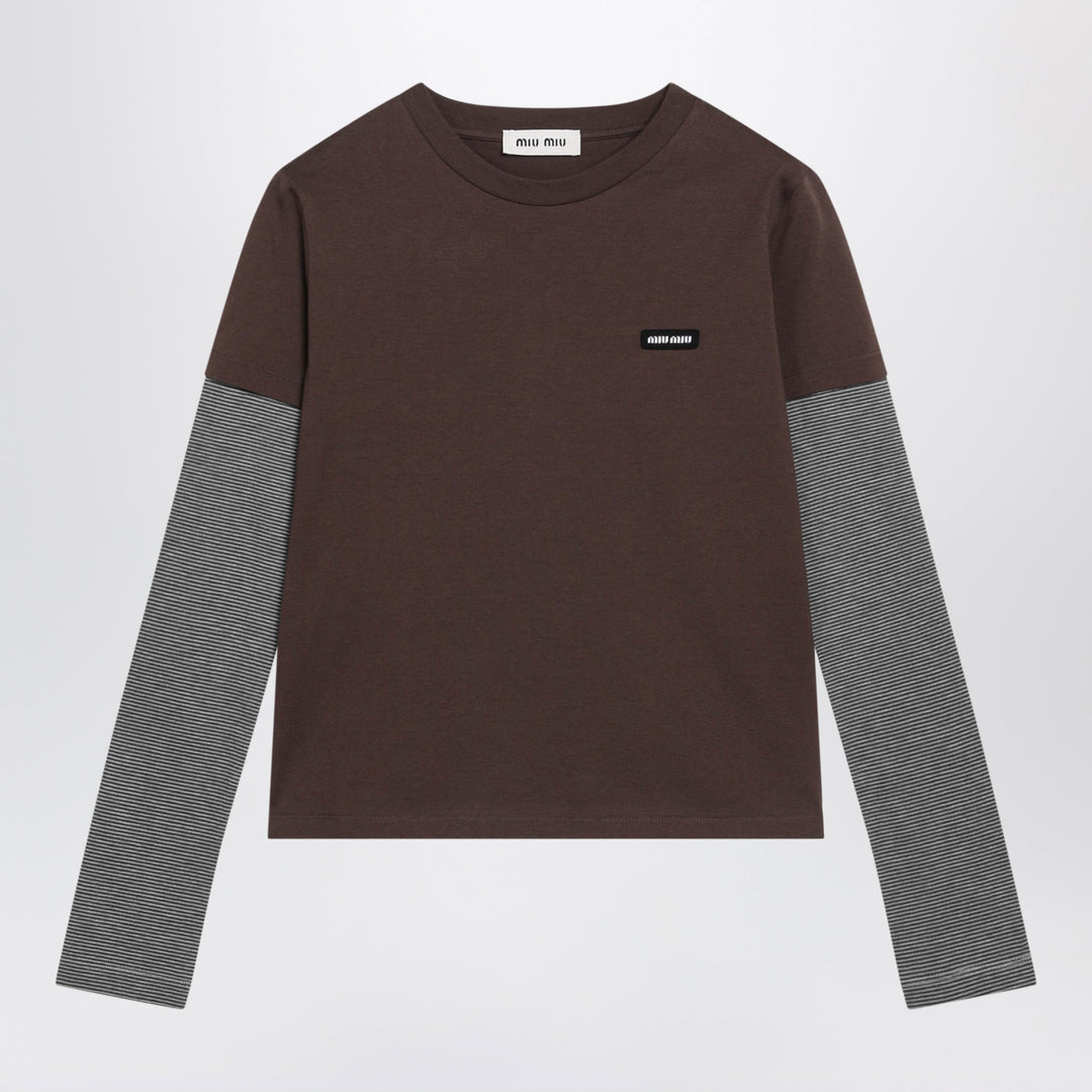 Miu Miu Shirts & Tops - Marrone | d8a99dd093b145b49fecccac1f70b12139b2fc6f