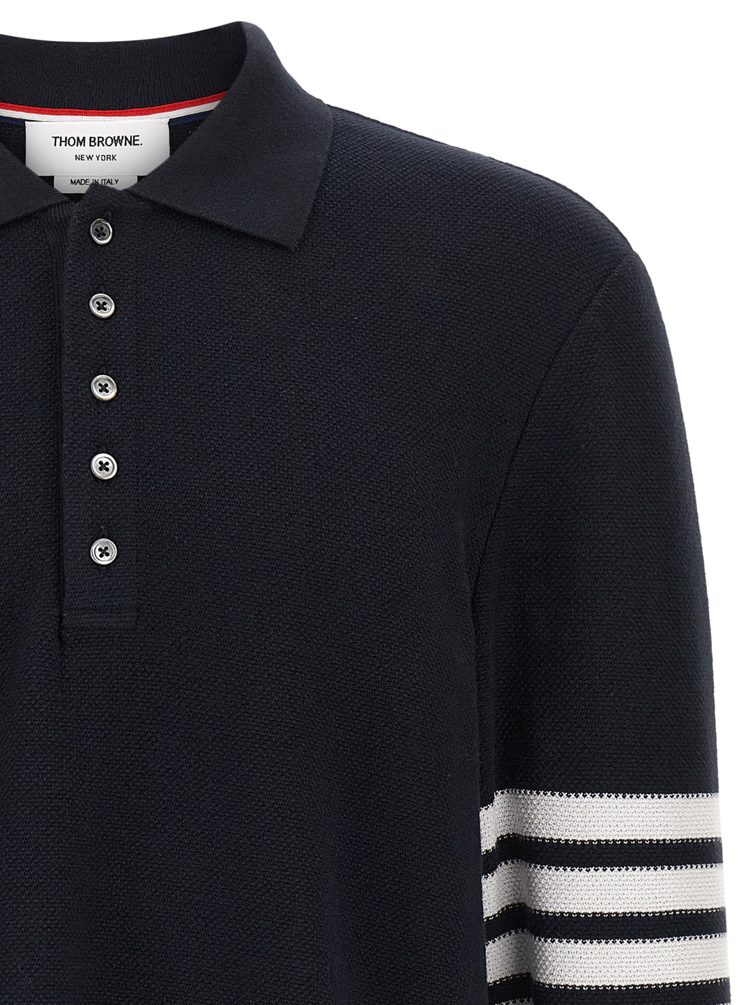 Thom Browne 4 Bar Polo - Blu | 3545984c1d348f1cc0ba2cbc2567e546695b3f1a