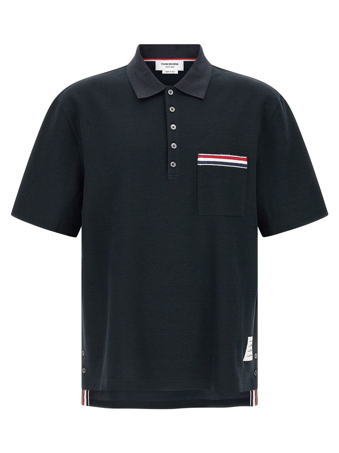 Thom Browne Nastro Rwb Polo - Blu | 1432c3c352f7d2385591bc346ce11950ad844452