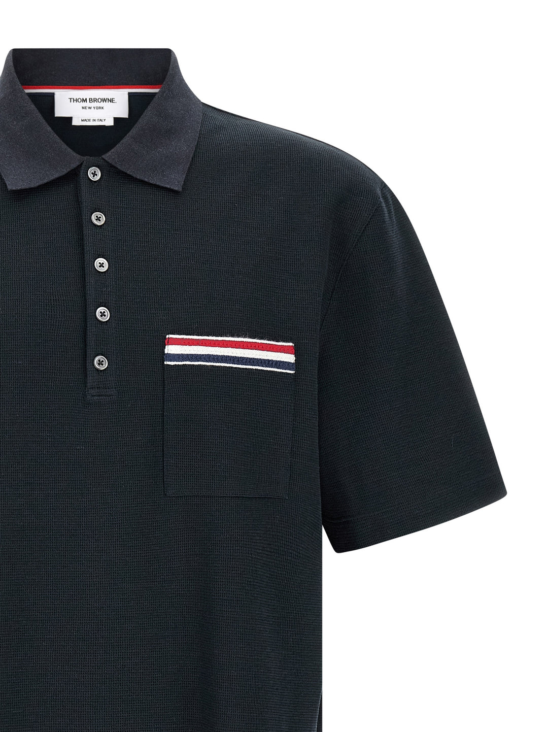 Thom Browne Nastro Rwb Polo - Blu | afa9dee28b1376663f14b26ad3b1d09dadd2377c