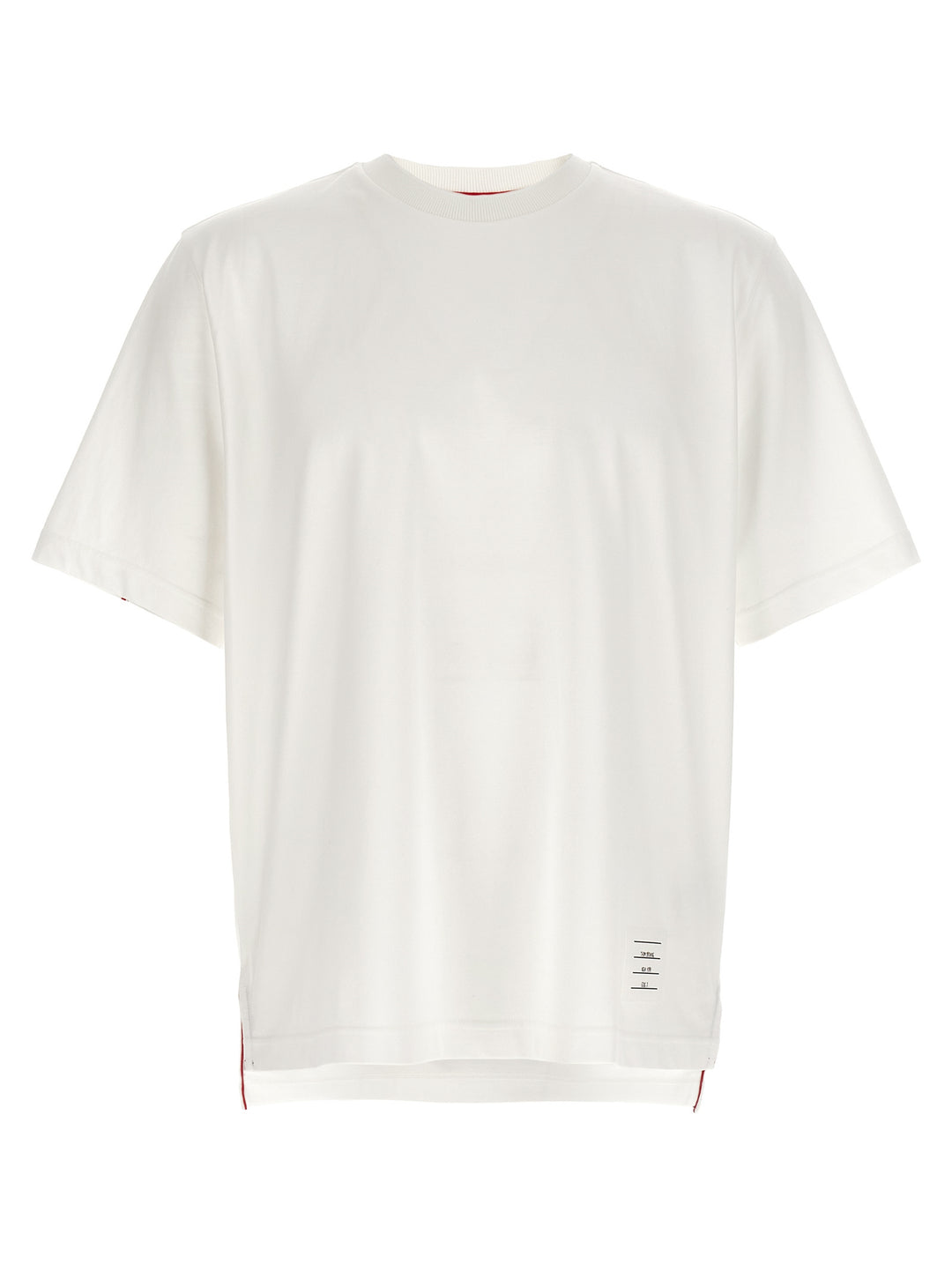 Thom Browne Rwb Knit Trim T shirt - Bianco | 51344f2e5d2645ed3d39e326cf90b9012b5218af