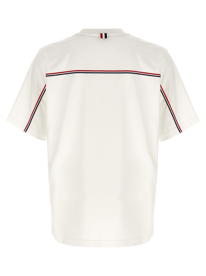 Thom Browne Rwb Knit Trim T shirt - Bianco | bf25e5911e49c9aaed572fc0591741fd963d6c83