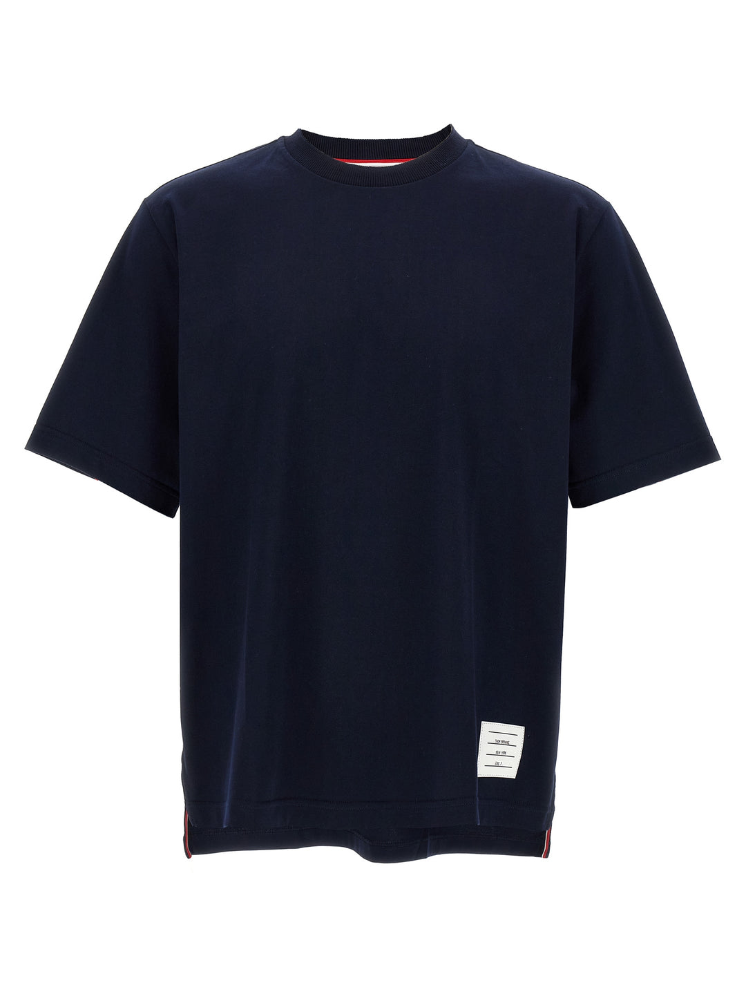 Thom Browne Rwb Knit Trim T shirt - Blu | 076bdf5988facb53c55a91b90a7d705f48c235b1