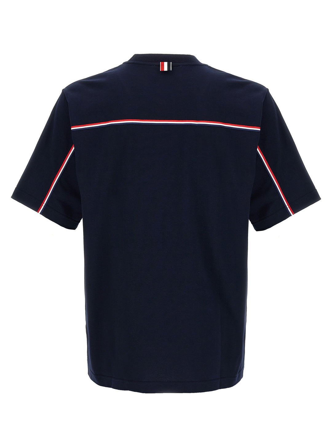 Thom Browne Rwb Knit Trim T shirt - Blu | c7d937c20595b578092f3e3df675be5eadd6d615