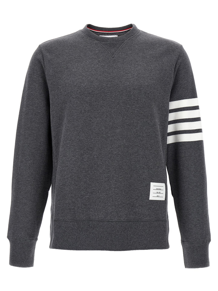 Thom Browne Classic Loopback 4-Bar Felpe - Grigio | 5464c900cf9f7c2b58f51e86853983997c95a7ec