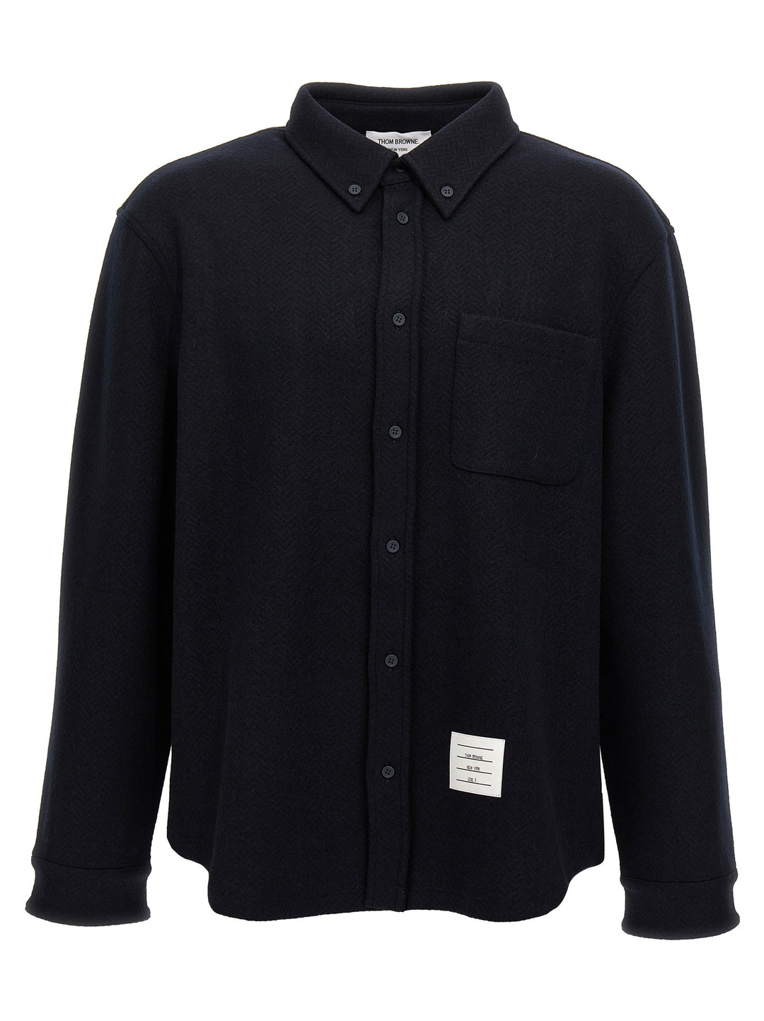 Thom Browne Herringbone Shirt Camicie - Blu | 1e0a2f5dac3393a4c9f07687f35e88529051725b