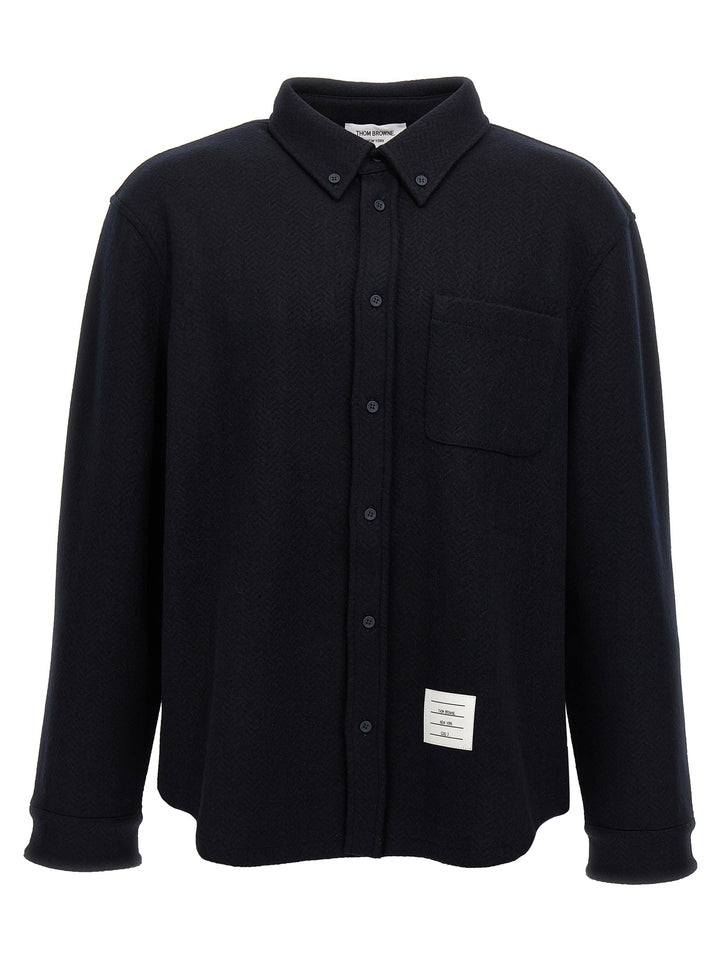 Thom Browne Herringbone Shirt Camicie - Blu | 1e0a2f5dac3393a4c9f07687f35e88529051725b