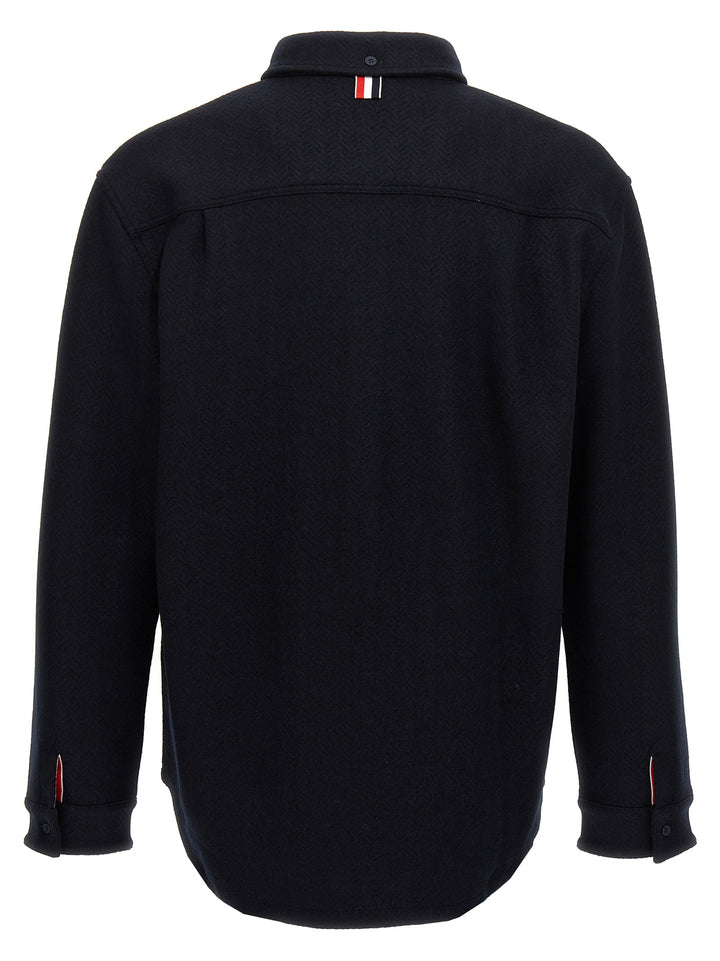 Thom Browne Herringbone Shirt Camicie - Blu | 9dbd75ef15a1118e3b2e54f596f829810c20e4ad