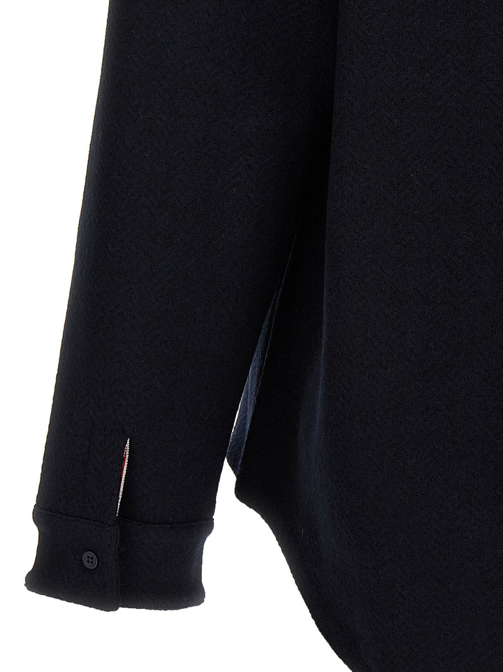 Thom Browne Herringbone Shirt Camicie - Blu | 55066b265021f7c0bbc5964c15ac4944f2a5b22b