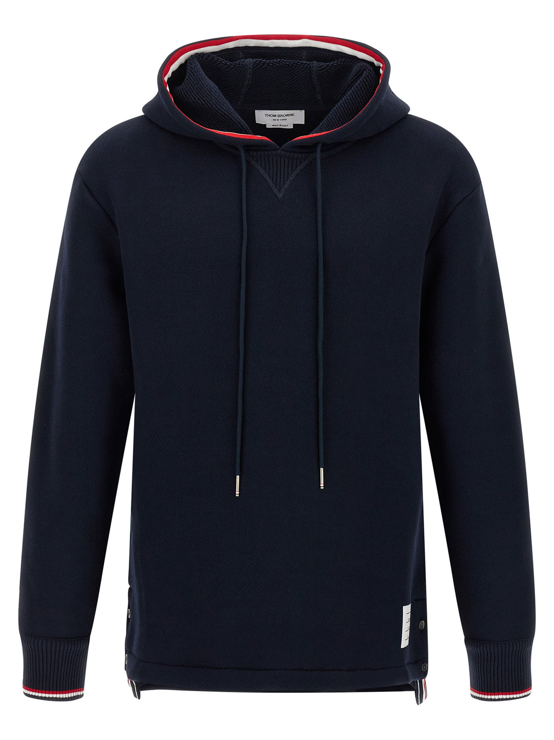 Thom Browne Rwb Tape Hoodie Felpe - Blu | f14a71522ec749f1d9ed2bf8d12e7a8ca939d341