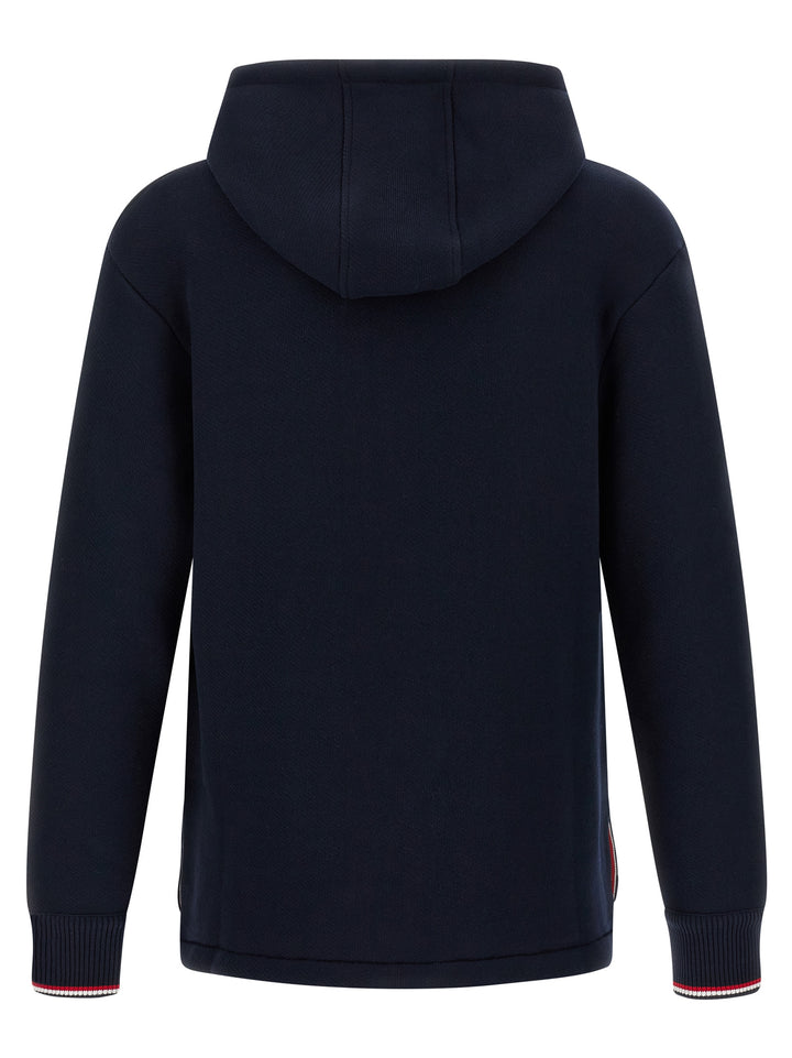 Thom Browne Rwb Tape Hoodie Felpe - Blu | a14ebb645e97be3f6c2324a6ce51edbf7a51593a