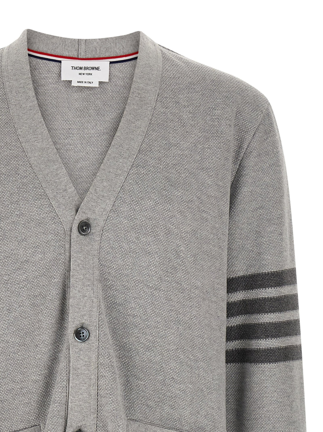 Thom Browne 4bar Cardigan Maglioni - Grigio | 46a625c68e20cc7923b1a2763f37b4281eb25a4b
