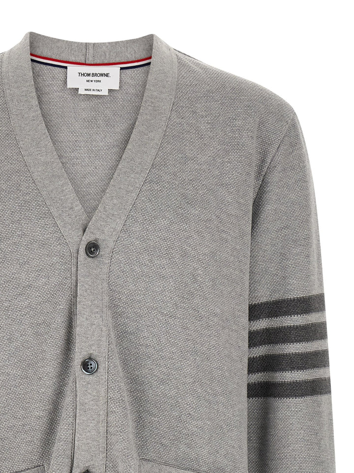 Thom Browne 4bar Cardigan Maglioni - Grigio | 46a625c68e20cc7923b1a2763f37b4281eb25a4b