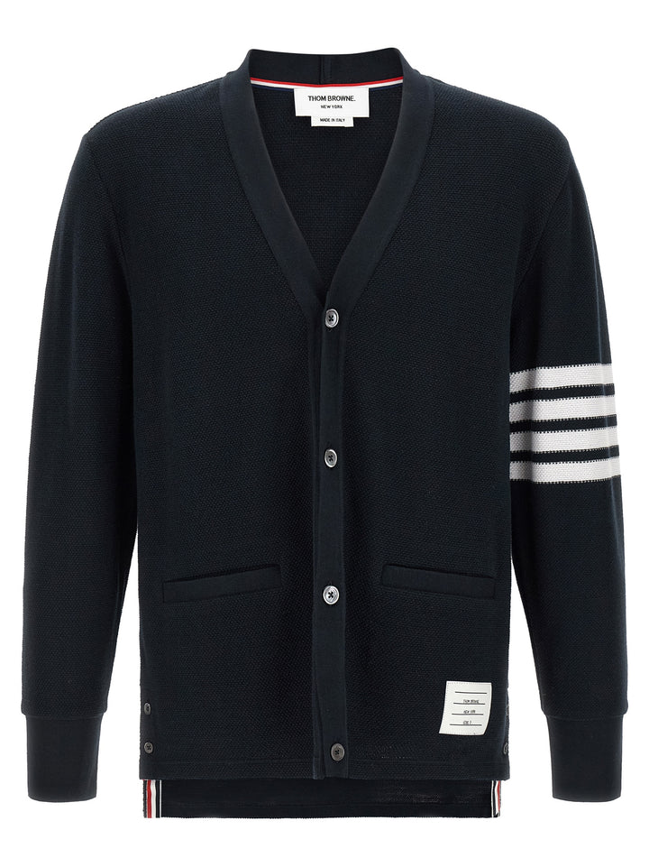 Thom Browne 4bar Cardigan Maglioni - Blu | 515d9a7a6b9ca076586122186e1fd715ea455ee3