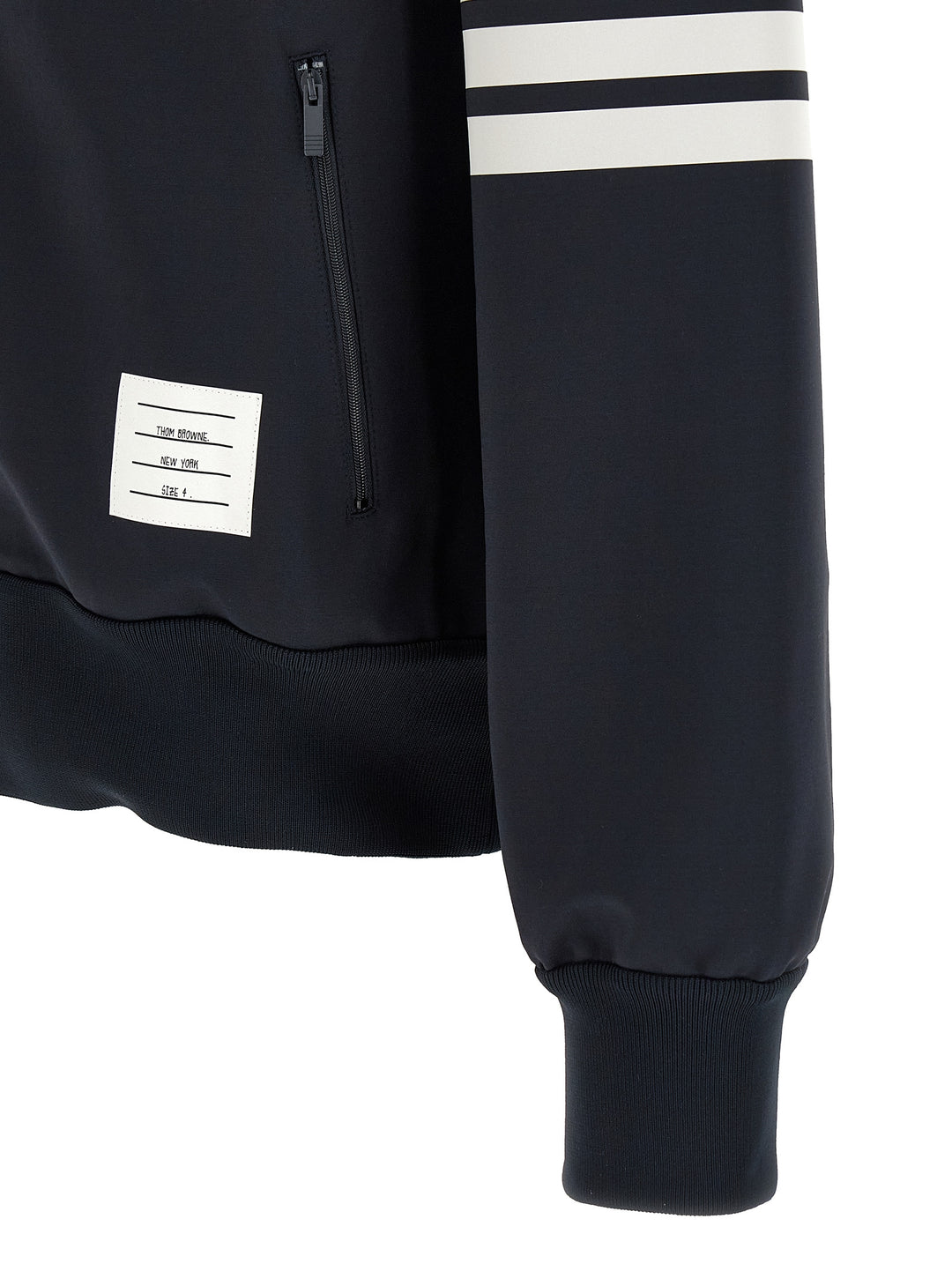 Thom Browne Tech Viscose Bomber Jacket Puffer Jackets - Blu | 9fc95ed1369ef25fe15a6c0c1691dc5ebca5caf0