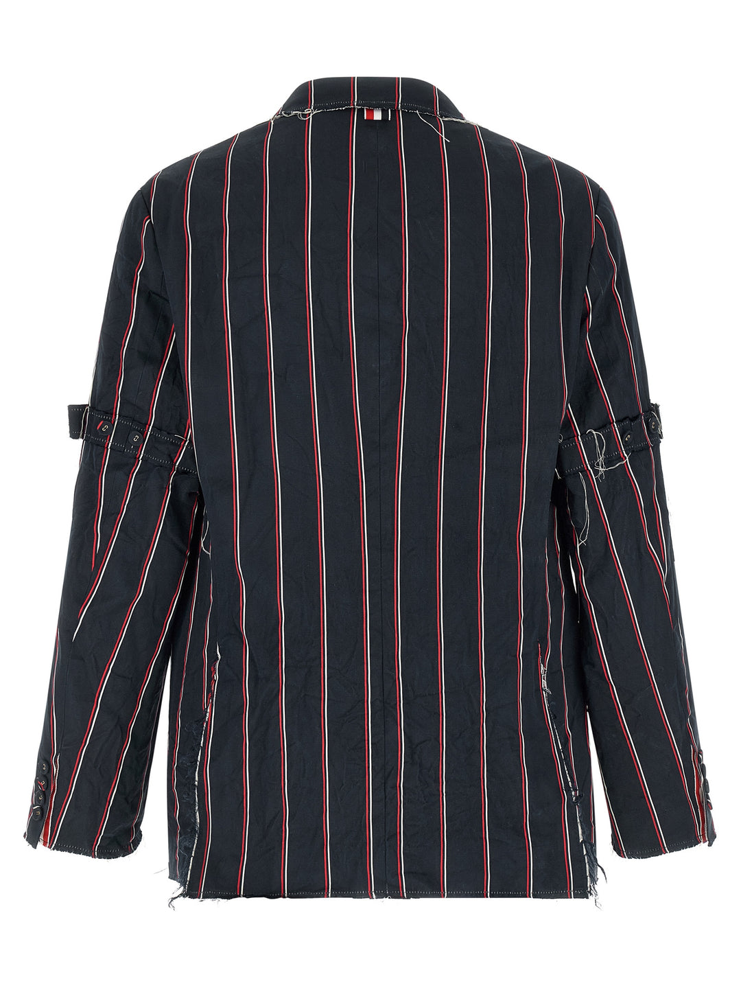 Thom Browne Mogador Striped Blazer - Blu | 9801eb7c8b541cdb75d75c782f79dd88c6d75d85